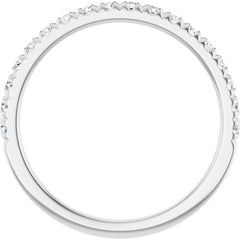 Platinum 1/3 CTW Lab-Grown Diamond French-Set Anniversary Band