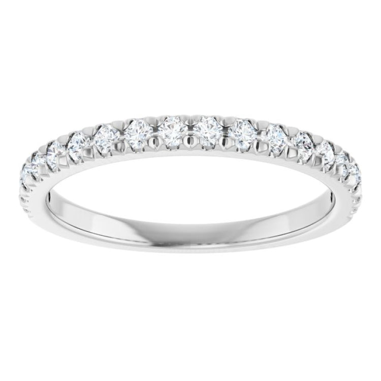 Platinum 1/3 CTW Lab-Grown Diamond French-Set Anniversary Band