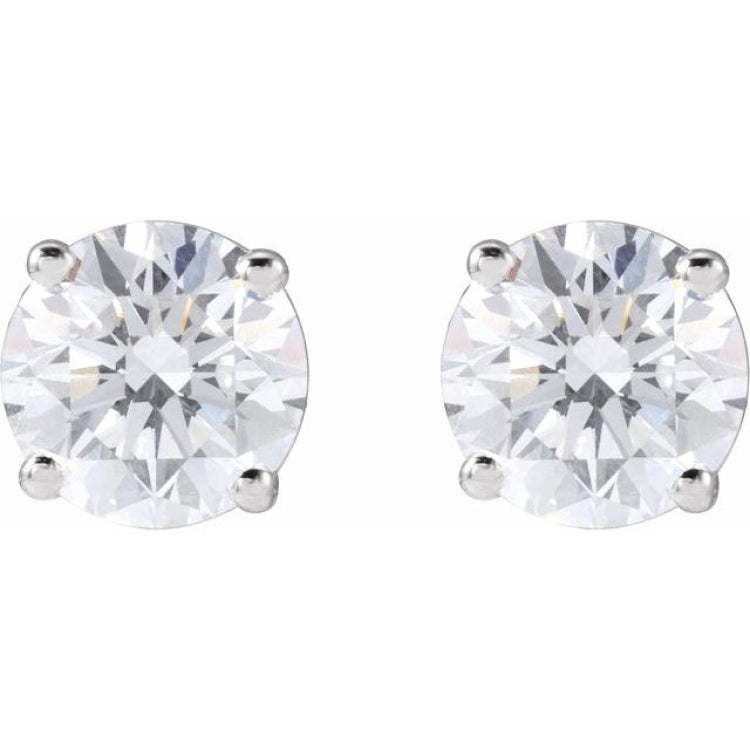 14K White 4 CTW Lab-Grown Diamond Earrings
