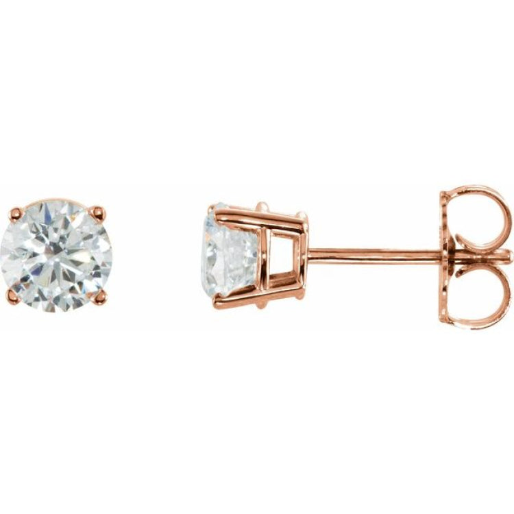 14K Rose 4 CTW Lab-Grown Diamond Earrings