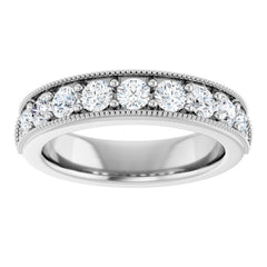 14K White 3/4 CTW Lab-Grown Diamond Anniversary Band