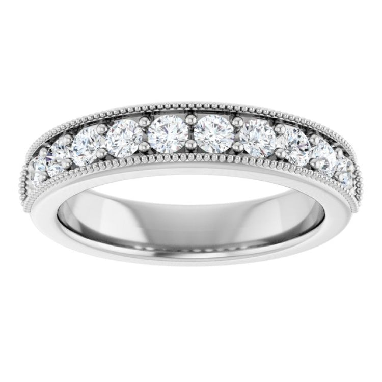 Platinum 5/8 CTW Lab-Grown Diamond Anniversary Band