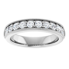 Platinum 5/8 CTW Lab-Grown Diamond Anniversary Band