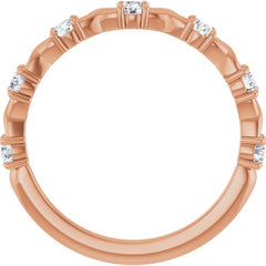 14K Rose 3/8 CTW Lab-Grown Diamond Anniversary Band
