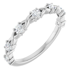 Platinum 3/8 CTW Lab-Grown Diamond Anniversary Band