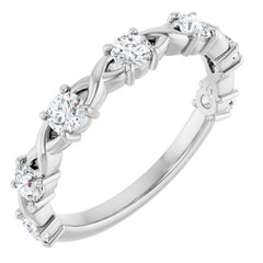 Platinum 5/8 CTW Lab-Grown Diamond Anniversary Band