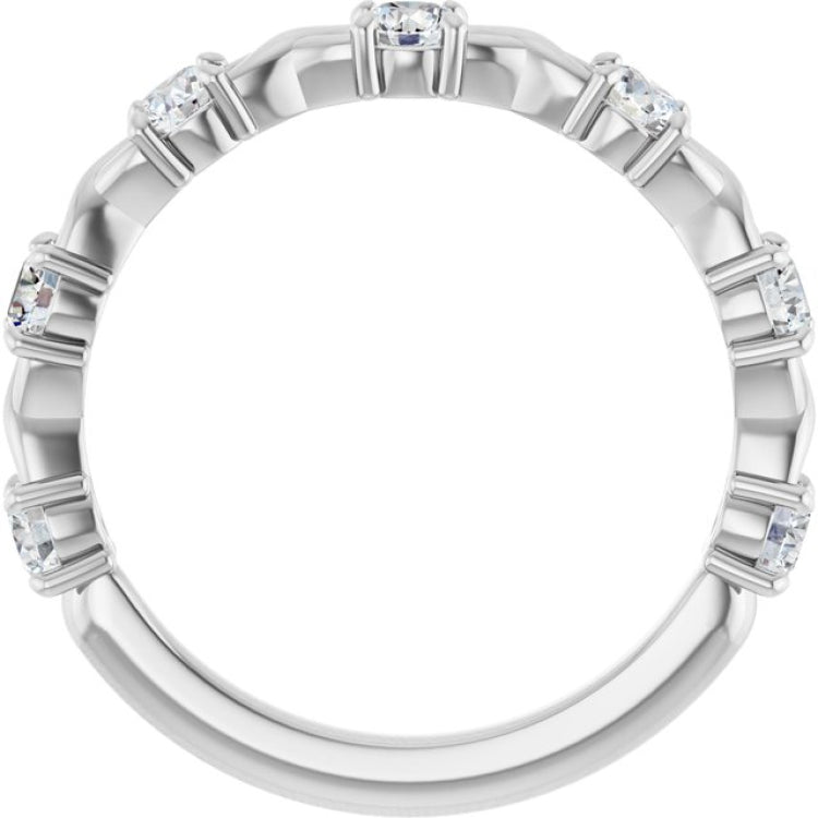 Platinum 5/8 CTW Lab-Grown Diamond Anniversary Band