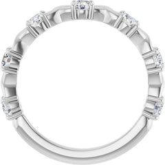 Platinum 5/8 CTW Lab-Grown Diamond Anniversary Band