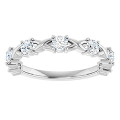 Platinum 5/8 CTW Lab-Grown Diamond Anniversary Band