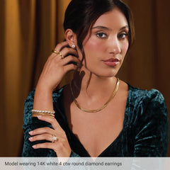 14K Yellow 8 mm Lab-Grown Aqua Sapphire Earrings