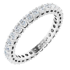 14K White 9/10 CTW Lab-Grown Diamond  Eternity Band