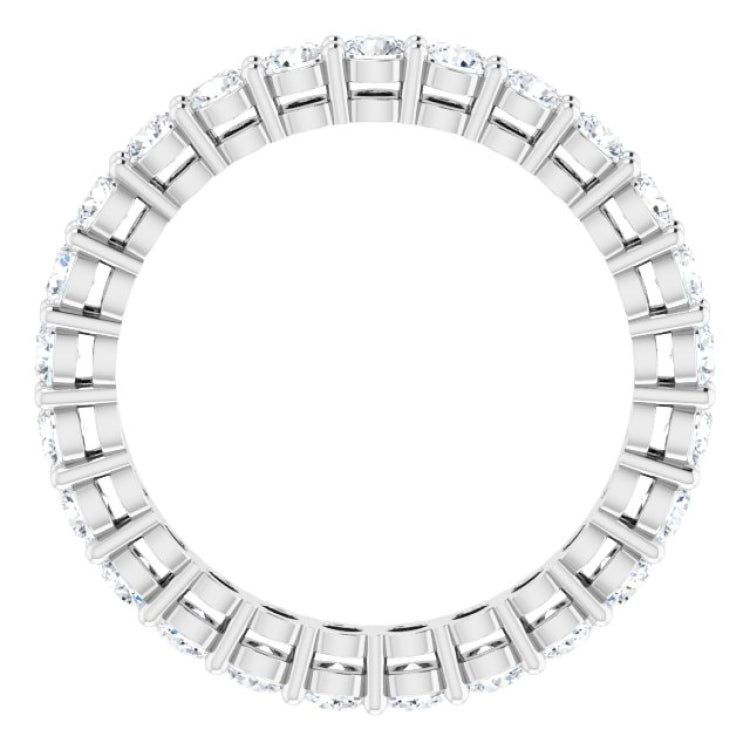 14K White 1 1/2 CTW Lab-Grown Diamond  Eternity Band Size 6.5