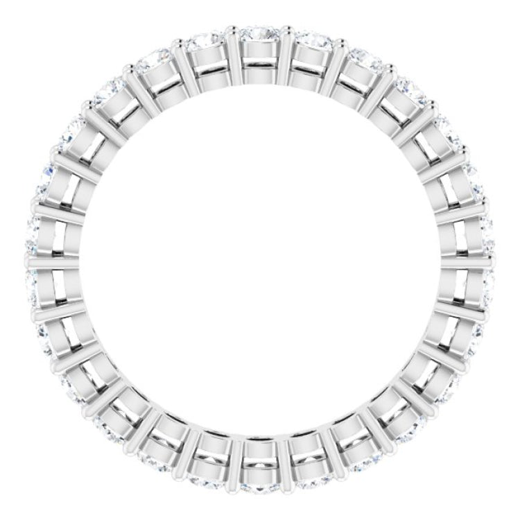 14K White 1 1/2 CTW Lab-Grown Diamond  Eternity Band Size 7