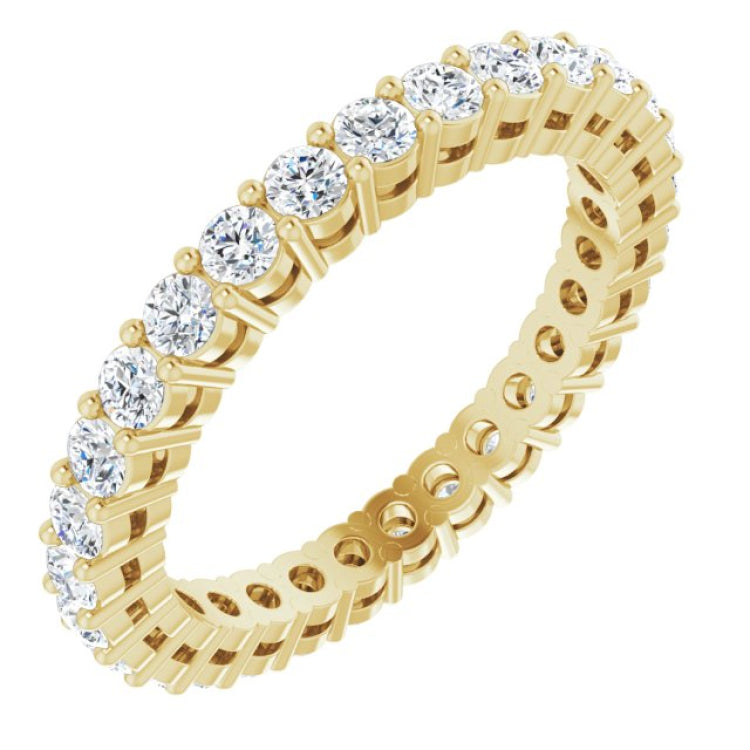 14K Yellow 7/8 CTW Lab-Grown Diamond  Eternity Band