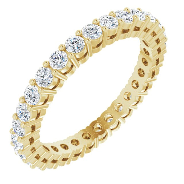 14K Yellow 7/8 CTW Lab-Grown Diamond  Eternity Band