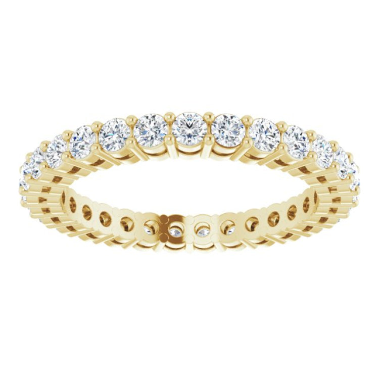 14K Yellow 7/8 CTW Lab-Grown Diamond  Eternity Band