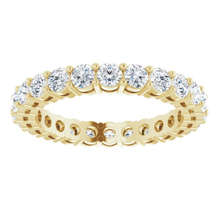 14K Yellow 1 3/8 CTW Lab-Grown Diamond  Eternity Band Size 5.5