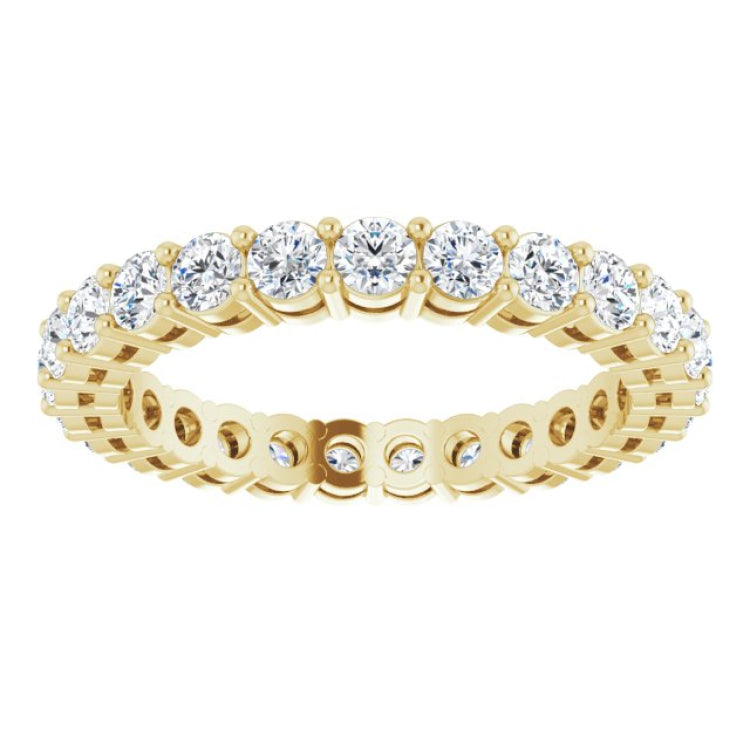 14K Yellow 1 1/2 CTW Lab-Grown Diamond  Eternity Band Size 6.5