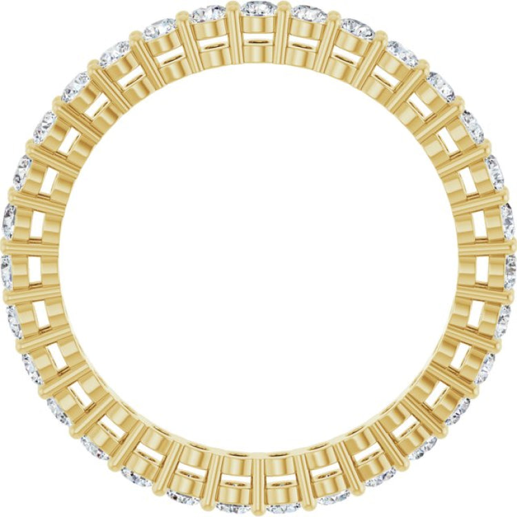 14K Yellow 9/10 CTW Lab-Grown Diamond  Eternity Band