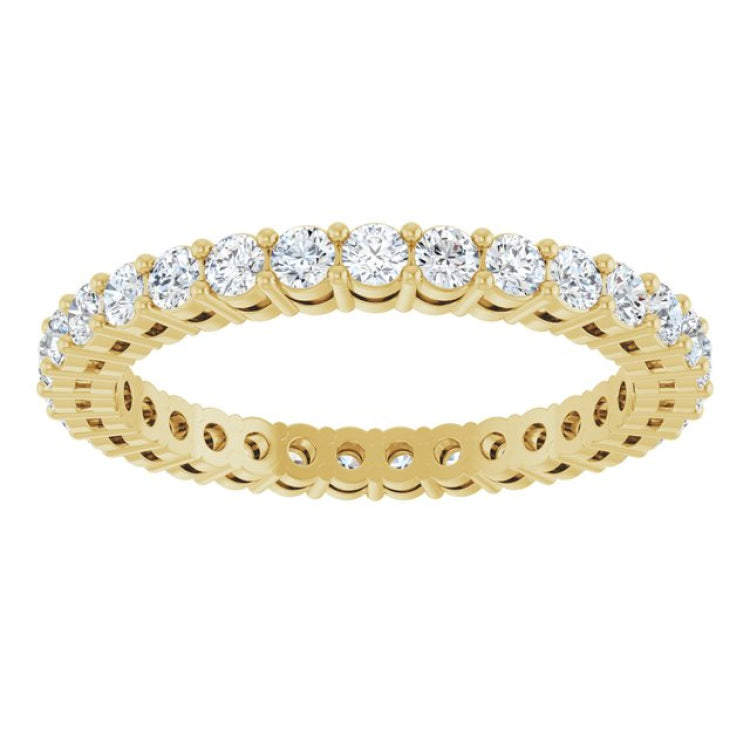 14K Yellow 9/10 CTW Lab-Grown Diamond  Eternity Band
