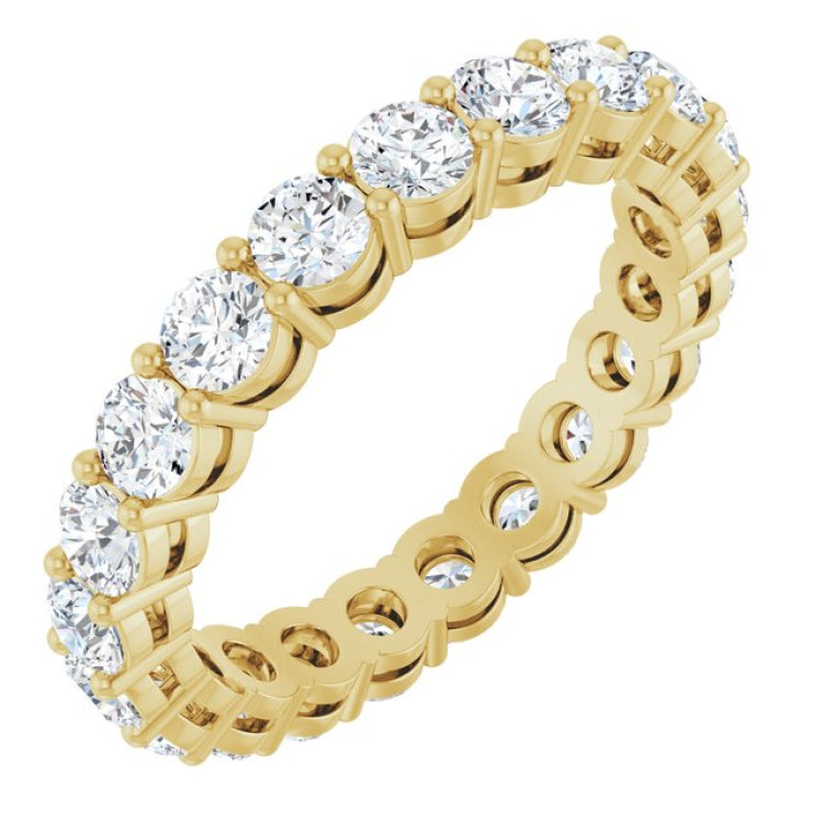14K Yellow 2 1/5 CTW Lab-Grown Diamond  Eternity Band