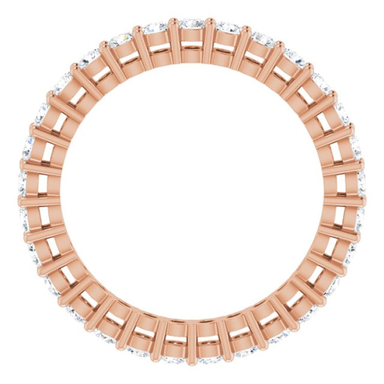 14K Rose 7/8 CTW Lab-Grown Diamond  Eternity Band