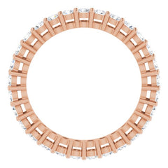 14K Rose 7/8 CTW Lab-Grown Diamond  Eternity Band
