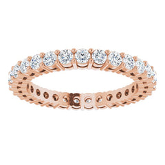 14K Rose 7/8 CTW Lab-Grown Diamond  Eternity Band
