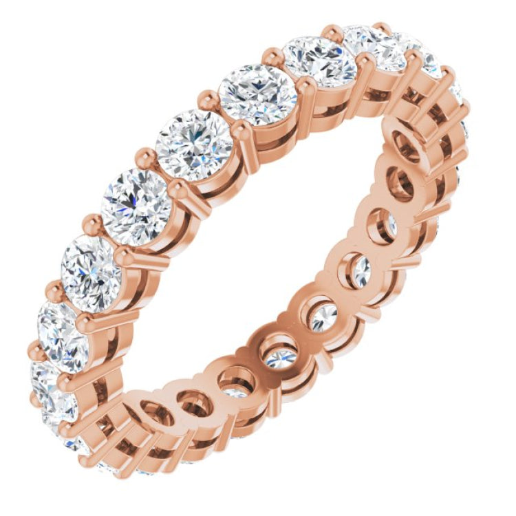 14K Rose 1 3/4 CTW Lab-Grown Diamond  Eternity Band