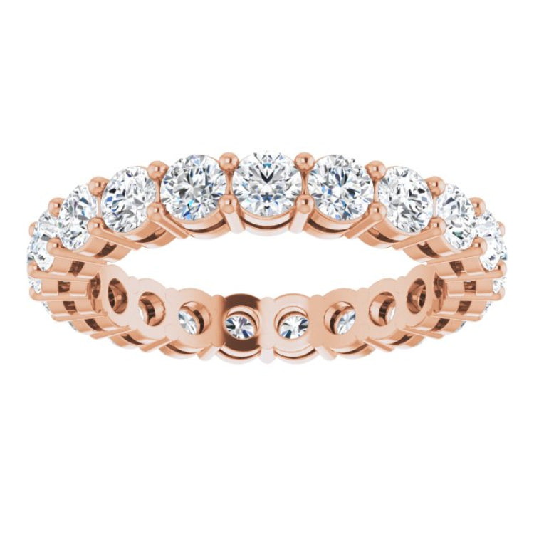 14K Rose 1 3/4 CTW Lab-Grown Diamond  Eternity Band