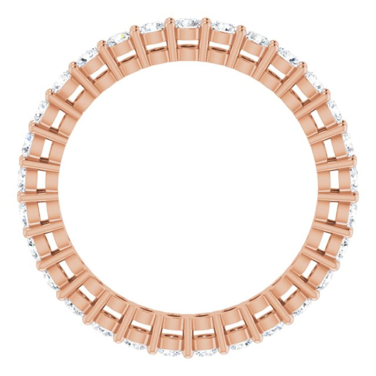 14K Rose 7/8 CTW Lab-Grown Diamond  Eternity Band