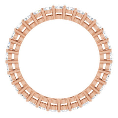 14K Rose 7/8 CTW Lab-Grown Diamond  Eternity Band
