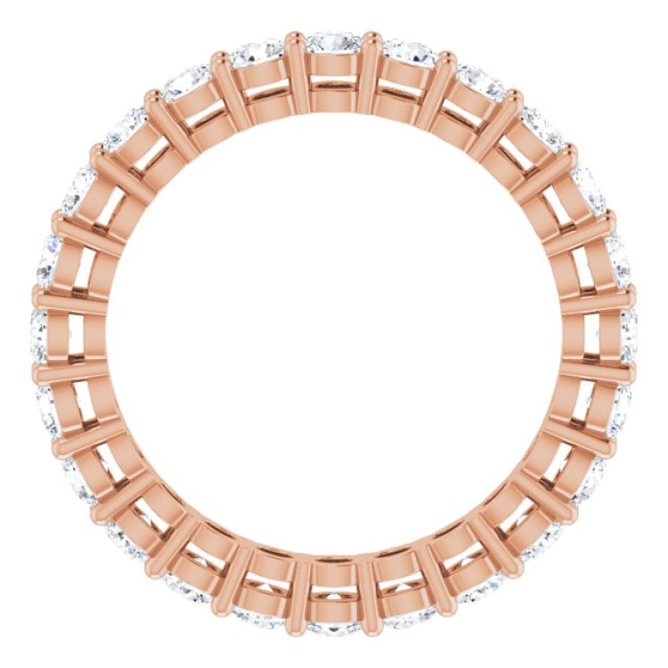 14K Rose 1 3/8 CTW Lab-Grown Diamond  Eternity Band Size 5.5
