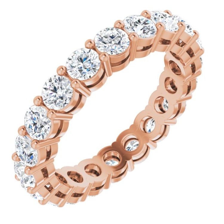 14K Rose 1 3/4 CTW Lab-Grown Diamond  Eternity Band