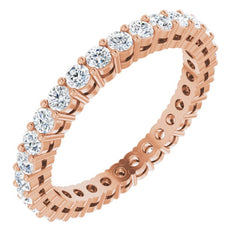 14K Rose 9/10 CTW Lab-Grown Diamond  Eternity Band