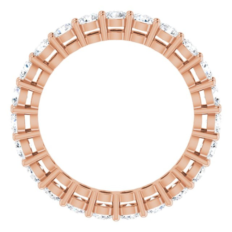 14K Rose 1 3/8 CTW Lab-Grown Diamond  Eternity Band Size 6