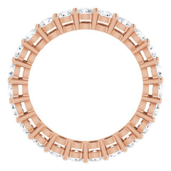 14K Rose 1 3/8 CTW Lab-Grown Diamond  Eternity Band Size 6