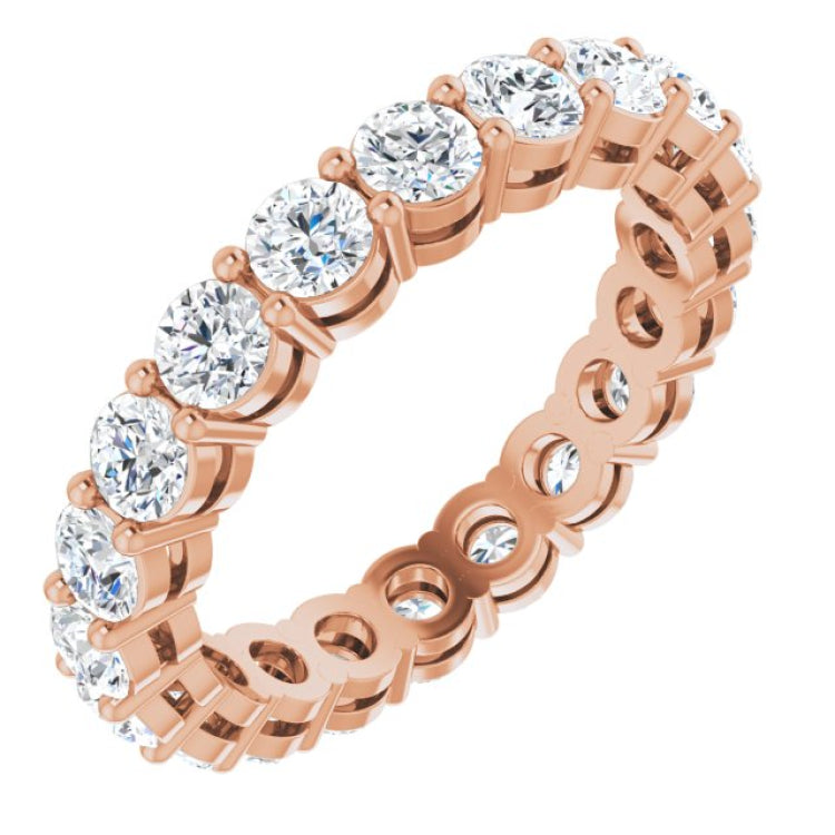 14K Rose 1 3/4 CTW Lab-Grown Diamond  Eternity Band