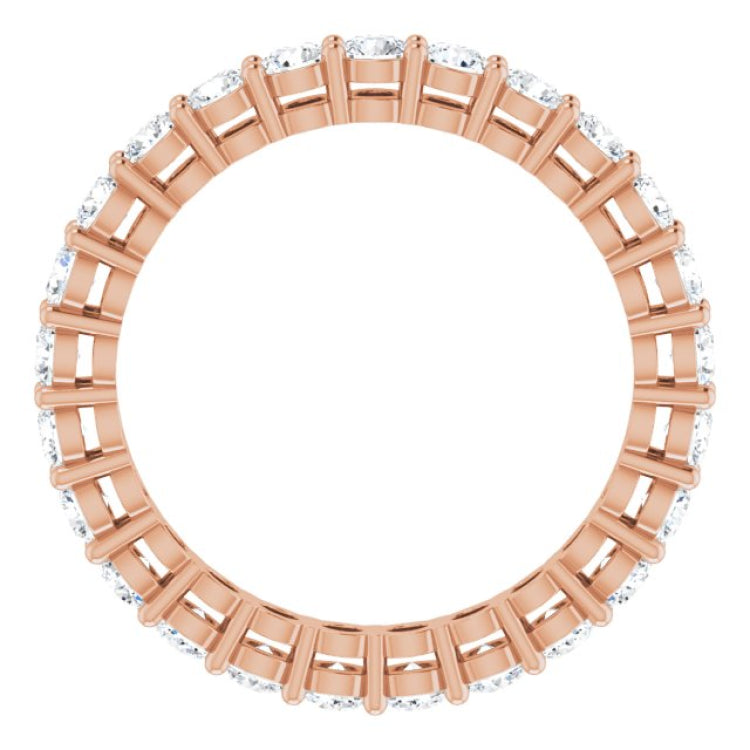 14K Rose 1 1/2 CTW Lab-Grown Diamond  Eternity Band Size 6.5