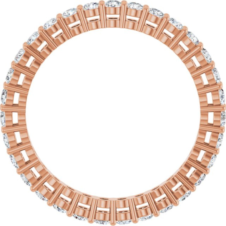 14K Rose 9/10 CTW Lab-Grown Diamond  Eternity Band