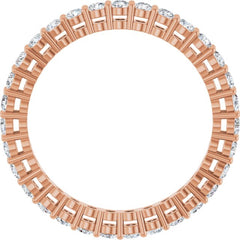 14K Rose 9/10 CTW Lab-Grown Diamond  Eternity Band