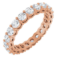 14K Rose 2 1/5 CTW Lab-Grown Diamond  Eternity Band