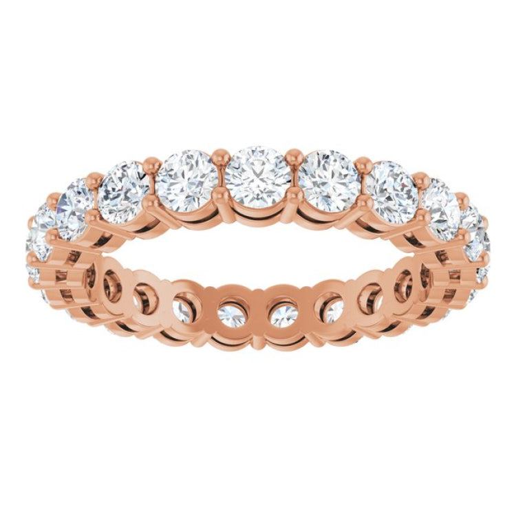 14K Rose 2 1/5 CTW Lab-Grown Diamond  Eternity Band
