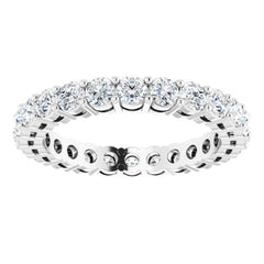 Platinum 1 3/8 CTW Lab-Grown Diamond  Eternity Band Size 5.5