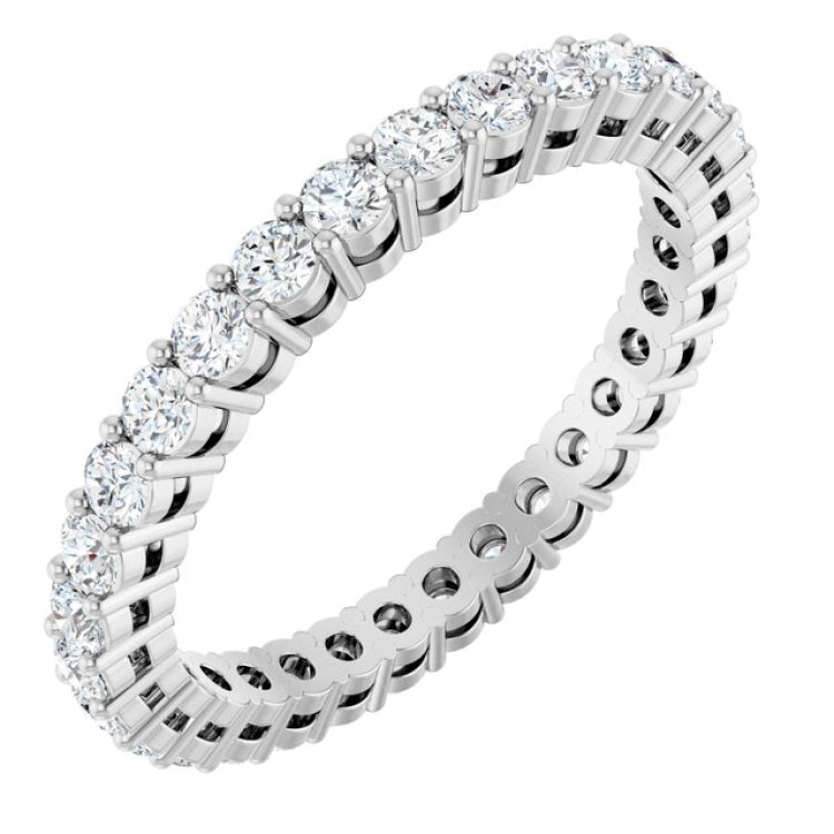 Platinum 9/10 CTW Lab-Grown Diamond  Eternity Band