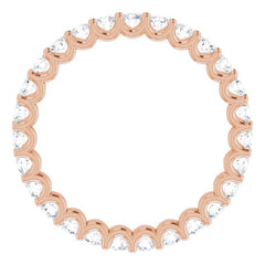 14K Rose 3/4 CTW Lab-Grown Diamond  Eternity Band Size 5