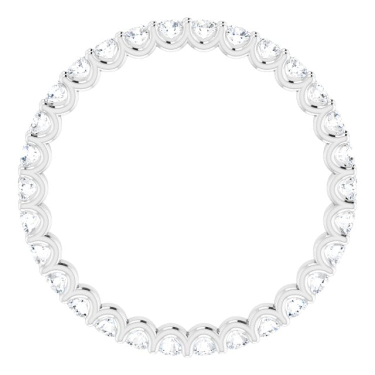 14K White 7/8 CTW Lab-Grown Diamond  Eternity Band Size 5.5