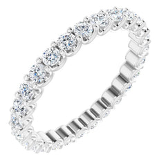 14K White 7/8 CTW Lab-Grown Diamond  Eternity Band Size 6