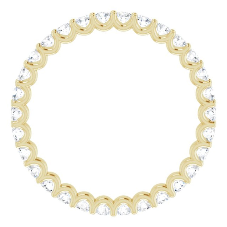 14K Yellow 7/8 CTW Lab-Grown Diamond  Eternity Band Size 6