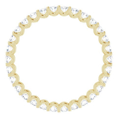 14K Yellow 7/8 CTW Lab-Grown Diamond  Eternity Band Size 6